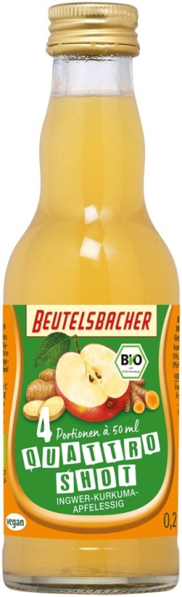 SHOT NA ODPORNOŚĆ JABŁKO - IMBIR - KURKUMA BIO 200 ml - BEUTELSBACHER BEUTELSBACHER (soki, napoje, ocet jabłkowy)