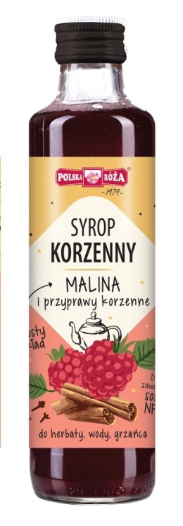SYROP KORZENNY Z MALINAMI 250 ml - POLSKA RÓŻA POLSKA RÓŻA (soki owocowe, syropy, shoty)