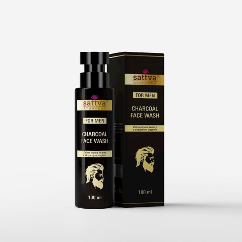 ŻEL DO MYCIA TWARZY Z AKTYWNYM WĘGLEM 100 ml - SATTVA (AYURVEDA) SATTVA (kosmetyki ajurwedyjskie, kadzidełka)