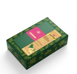 ZESTAW PREZENTOWY WCIERKA ODBUDOWUJĄCA Z WEGAŃSKA KERATYNĄ + SZCZOTKA DO MASAŻU GŁOWY - SATTVA (AYURVEDA) SATTVA (kosmetyki ajurwedyjskie, kadzidełka)