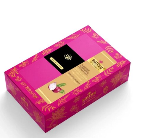 ZESTAW PREZENTOWY WCIERKA ODŻYWCZA Z WEGAŃSKA KERATYNĄ + SZCZOTKA DO MASAŻU GŁOWY - SATTVA (AYURVEDA) SATTVA (kosmetyki ajurwedyjskie, kadzidełka)