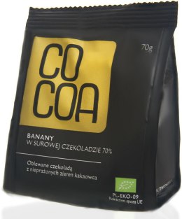 BANANY W SUROWEJ CZEKOLADZIE BIO 70 g - COCOA COCOA (czekolady i bakalie w surowej czekoladzie)
