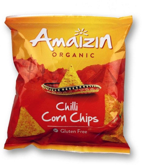 CHIPSY TORTILLA KUKURYDZIANE CHILI BEZGLUTENOWE BIO 75 g - AMAIZIN AMAIZIN (napoje kokosowe, tortilla, chipsy, inne)