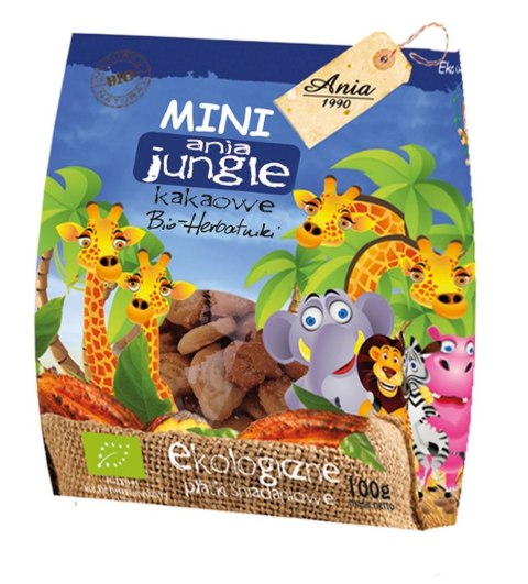 CIASTKA KAKAOWE MINI JUNGLE BIO 100 g - BIO ANIA BIO ANIA (ciastka, muffiny, wafle)