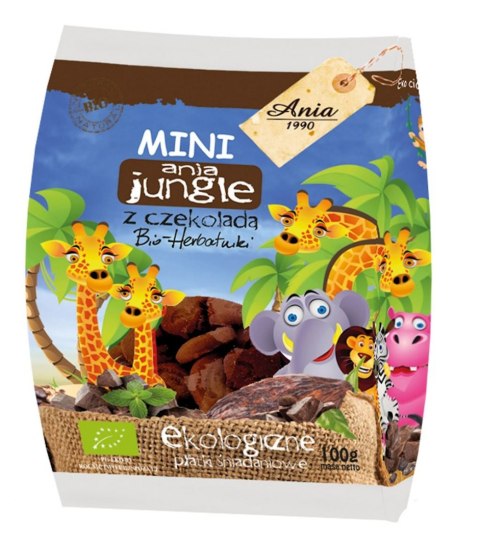 CIASTKA Z CZEKOLADĄ MINI JUNGLE BIO 100 g - BIO ANIA BIO ANIA (ciastka, muffiny, wafle)