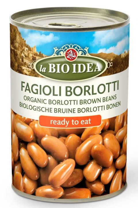 FASOLA BORLOTTI W ZALEWIE BIO 400 g (240 g) - LA BIO IDEA LA BIO IDEA (makarony, strączkowe,sosy pomidorowe)