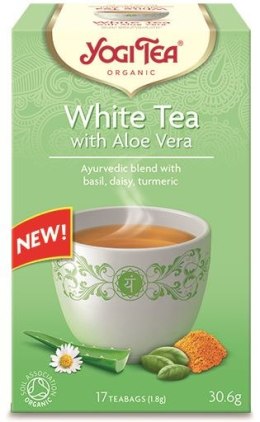HERBATA BIAŁA Z ALOESEM (WHITE TEA WITH ALOE VERA) BIO (17 x 1,8 g) 30,6 g - YOGI TEA YOGI TEA (herbaty i herbatki)