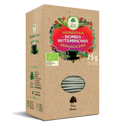 HERBATKA BOMBA WITAMINOWA BIO (25 x 3 g) 75 g - DARY NATURY DARY NATURY - herbatki BIO