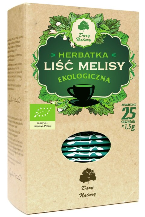HERBATKA LIŚĆ MELISY BIO (25 x 1,5 g) 37,5 g - DARY NATURY DARY NATURY - herbatki