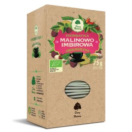 HERBATKA MALINOWO - IMBIROWA BIO (25 x 3 g) 75 g - DARY NATURY DARY NATURY - herbatki BIO