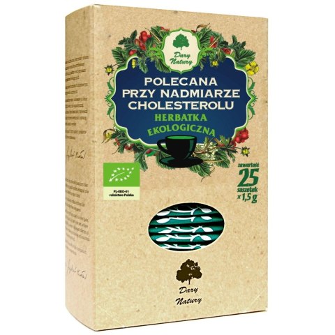 HERBATKA POLECANA PRZY NADMIARZE CHOLESTEROLU BIO (25 x 1,5 g) 37,5 g - DARY NATURY DARY NATURY - herbatki BIO