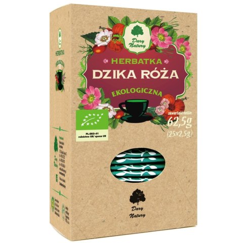 HERBATKA Z DZIKIEJ RÓŻY BIO (25 x 2,5 g) 62,5 g - DARY NATURY DARY NATURY - herbatki BIO