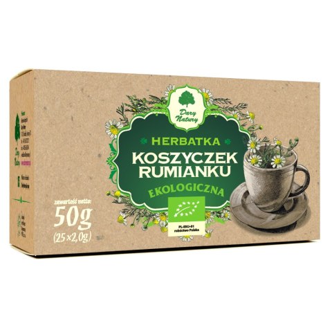 HERBATKA Z KOSZYCZKÓW RUMIANKU BIO (25 x 2 g) 50 g - DARY NATURY DARY NATURY - herbatki BIO