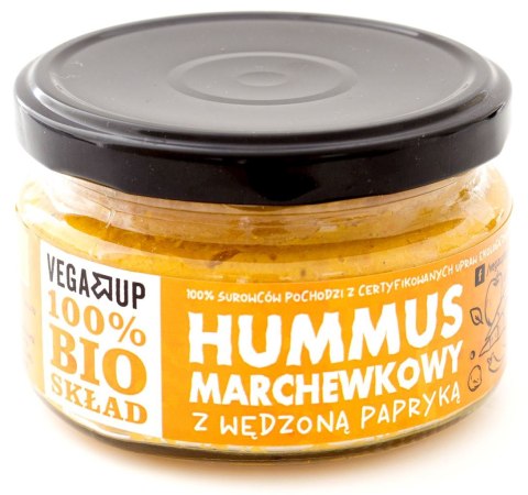 HUMMUS MARCHEWKOWY Z WĘDZONĄ PAPRYKĄ BIO 190 g - VEGA UP VEGA UP (pasztety i pasty vege)