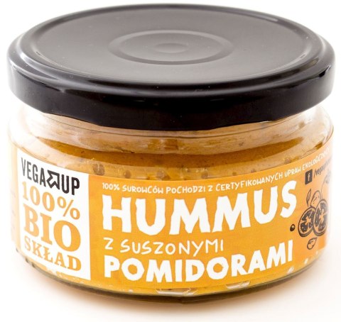 HUMMUS Z SUSZONYMI POMIDORAMI BIO 190 g - VEGA UP VEGA UP (pasztety i pasty vege)