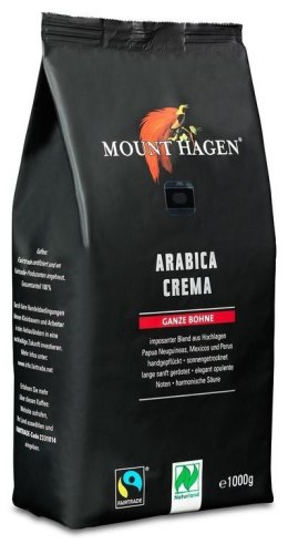 KAWA ZIARNISTA ARABICA 100 % CREMA FAIR TRADE BIO 1 kg - MOUNT HAGEN MOUNT HAGEN (kawy)