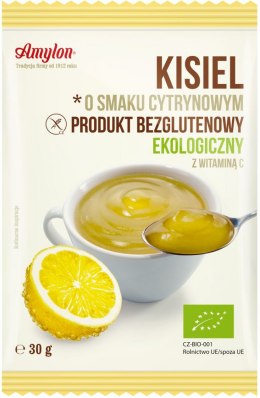 KISIEL INSTANT O SMAKU CYTRYNOWYM BEZGLUTENOWY BIO 30 g - AMYLON AMYLON (budynie, galaretki,kisiele,cukry, skrobie