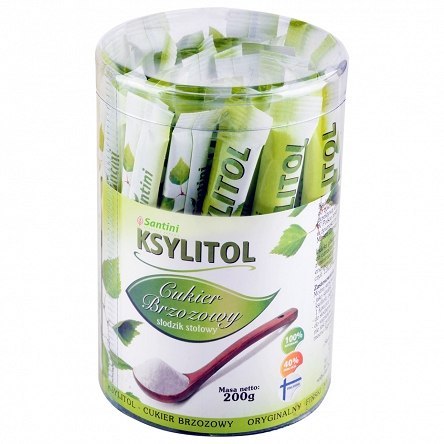 KSYLITOL W SASZETKACH (40 x 5 g) 200 g - SANTINI (FINLANDIA) SANTINI (ksylitol, gurmy do żucia SPRY)