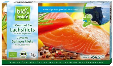 ŁOSOŚ FILET ZE SKÓRĄ MROŻONY BIO 250 g - BIO INSIDE BIO INSIDE (MROŻONKI - owoce, warz., dania gotowe)