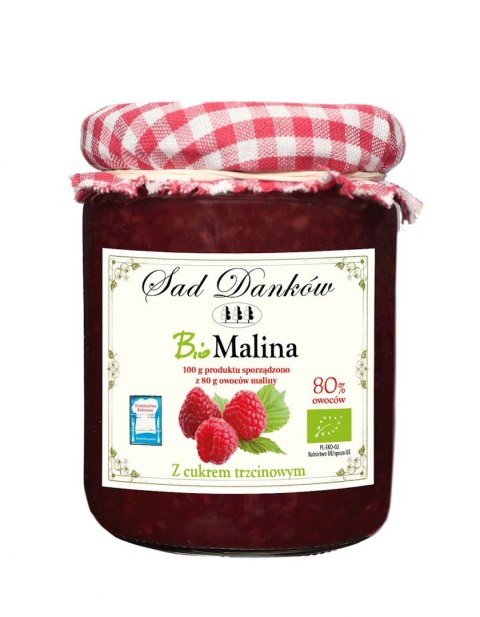 MALINA 80 % Z CUKREM TRZCINOWYM BIO 270 g - SAD DANKÓW SAD DANKÓW (przetwory owocowe)