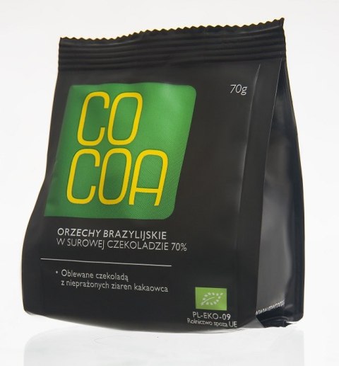 ORZECHY BRAZYLIJSKIE W SUROWEJ CZEKOLADZIE BIO 70 g - COCOA COCOA (czekolady i bakalie w surowej czekoladzie)