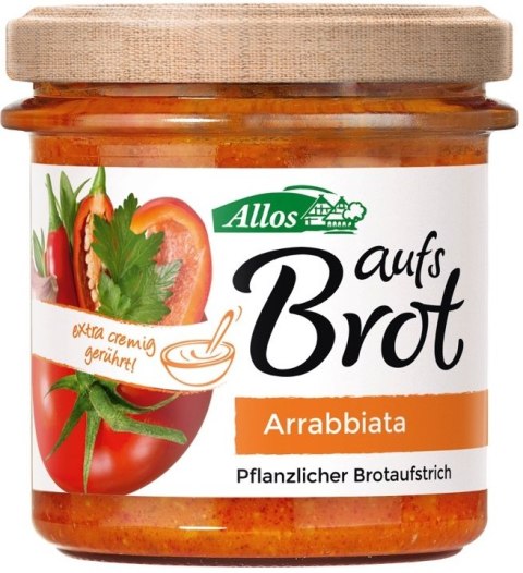 PASTA KREMOWA ARRABBIATA BEZGLUTENOWA BIO 140 g - ALLOS ALLOS (musy, musli, batony, syropy z agawy)