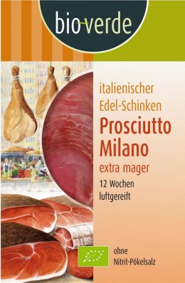 SZYNKA PROSCIUTTO MILANO PLASTRY BIO 80 g - BIO VERDE BIO VERDE (sery, wędliny, humusy, inne)