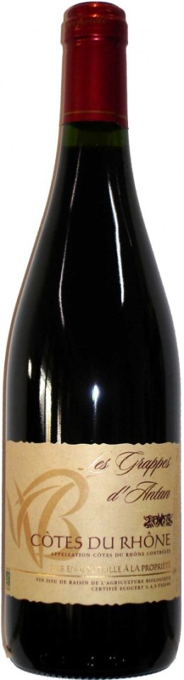 WINO CÔTES DU RHÔNE CUVEE CZERWONE WYTRAWNE BIO 0,75 L (FRANCJA) WINA - ZAGRANICZNE