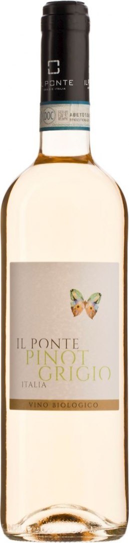 WINO IL PONTE PINOT GRIGIO BIAŁE WYTRAWNE BIO 0,75 L (WŁOCHY) WINA - ZAGRANICZNE