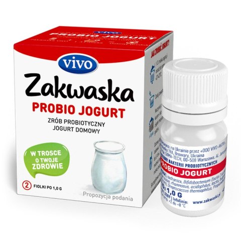 ŻYWE KULTURY BAKTERII DO JOGURTU PROBIO "ZAKWASKA" BEZGLUTENOWE 2 g (2 FIOLKI) - VIVO ZAKWASKI VIVO (żywe kultury bakterii)