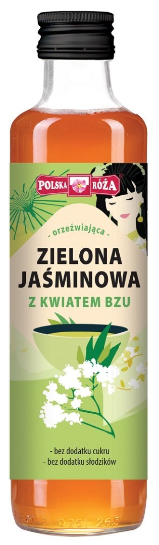 HERBATA ZIELONA JAŚMINOWA Z KWIATEM BZU 250 ml - POLSKA RÓŻA POLSKA RÓŻA (soki owocowe, syropy, shoty)