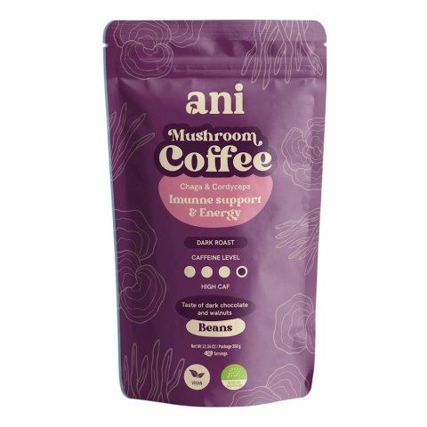 KAWA ZIARNISTA ARABICA Z CHAGA I CORDYCEPS BIO 350 g - ANI ANI (kawy)