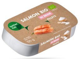 ŁOSOŚ ATLANTYCKI W SOSIE WŁASNYM BIO 125 g (75 g) - BETTER FISH BETTER FISH (ryby i owoce morza, w tym MROŻONKI)