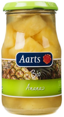 ANANAS KAWAŁKI W LEKKIM SYROPIE BIO 350 g (190 g) (SŁOIK) - AARTS AARTS (owoce i warzywa w zalewie)