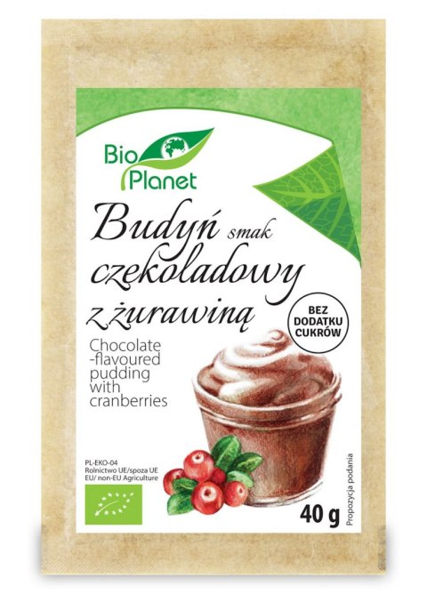 BUDYŃ O SMAKU CZEKOLADOWYM Z ŻURAWINĄ BIO 40 g - BIO PLANET BIO PLANET - seria INNE