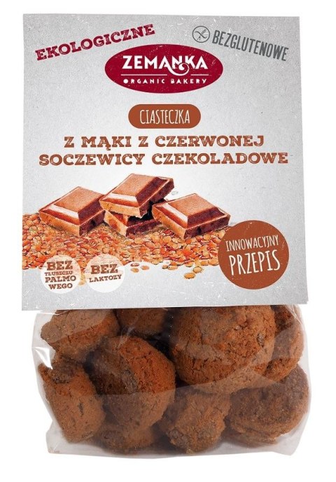 CIASTKA Z MĄKI Z CZERWONEJ SOCZEWICY CZEKOLADOWE BEZGLUTENOWE BIO 100 g - ZEMANKA ZEMANKA (ciastka)