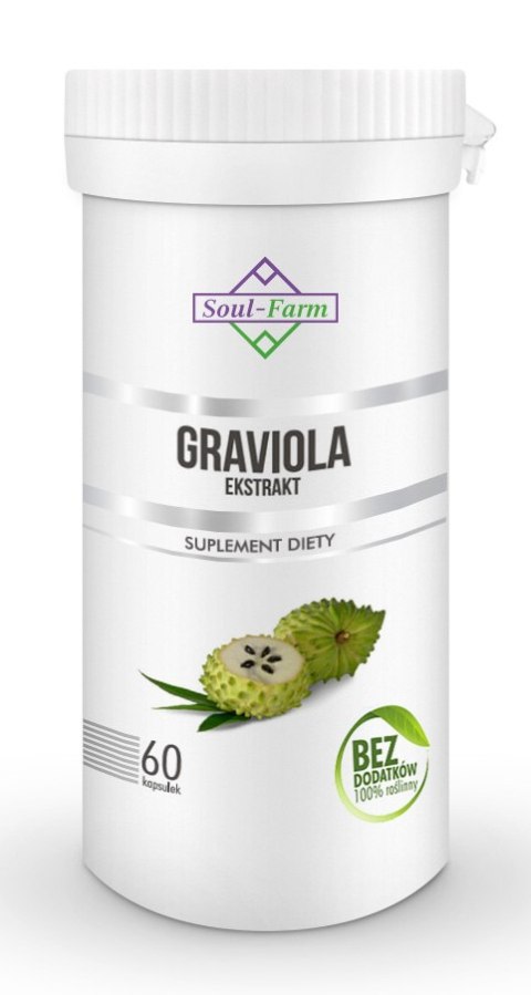 GRAVIOLA EKSTRAKT (550 mg) 60 KAPSUŁEK - SOUL FARM SOUL FARM (witaminy i ekstrakty)