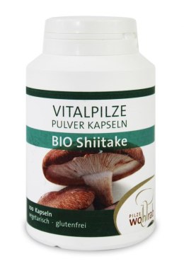 GRZYBY SHIITAKE (TWARDNIK JAPOŃSKI) BIO (500 mg) 100 KAPSUŁEK - PILZE WOHLRAB PILZE WOHLRAB (grzyby w kapsułkach)