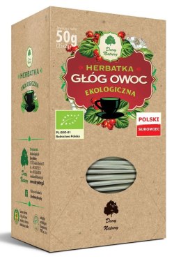 HERBATKA OWOC GŁOGU BIO (25 x 2 g) 50 g - DARY NATURY DARY NATURY - herbatki BIO