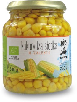 KUKURYDZA SŁODKA W ZALEWIE BIO 340 g (230 g) (SŁOIK) - BIO PLANET BIO PLANET - seria INNE