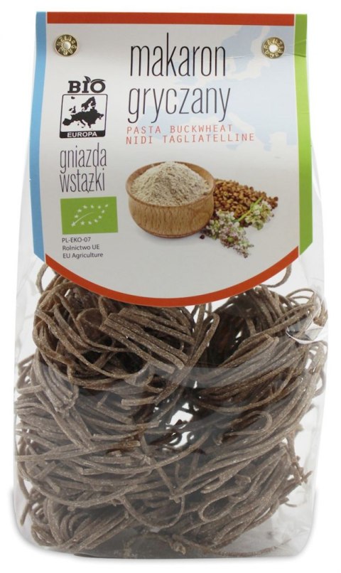 MAKARON (GRYCZANY) GNIAZDA WSTĄŻKI BIO 250 g - BIO PLANET BIO PLANET - seria INNE