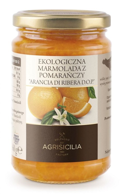 MARMOLADA Z POMARAŃCZY SYCYLIJSKICH BIO 360 g - AGRISICILIA AGRISICILIA (marmolady, krem pistacjowy)