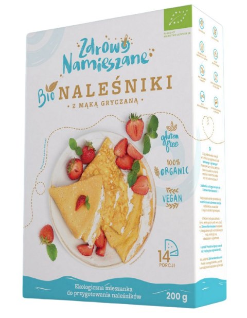 MIESZANKA NA NALEŚNIKI Z MĄKĄ GRYCZANĄ BEZGLUTENOWA BIO 200 g - ZDROWO NAMIESZANE ZDROWO NAMIESZANE (mieszanki do wypieków)