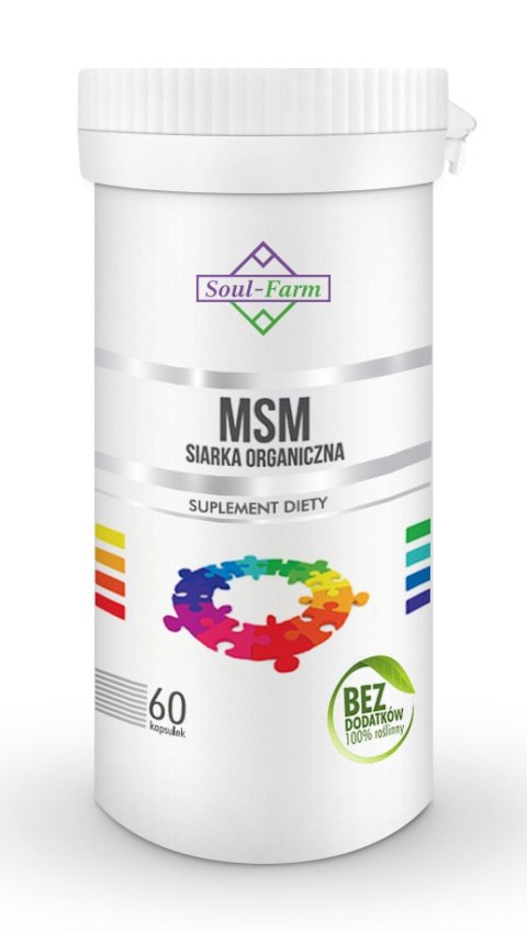 MSM SIARKA ORGANICZNA (650 mg) 60 KAPSUŁEK - SOUL FARM SOUL FARM (witaminy i ekstrakty)