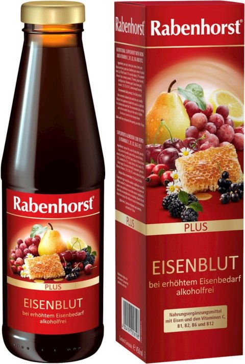 NAPÓJ OWOCOWO - ZIOŁOWY Z ŻELAZEM I WITAMINAMI C, B1, B2, B6, B12 450 ml - RABENHORST RABENHORST (soki, napoje)