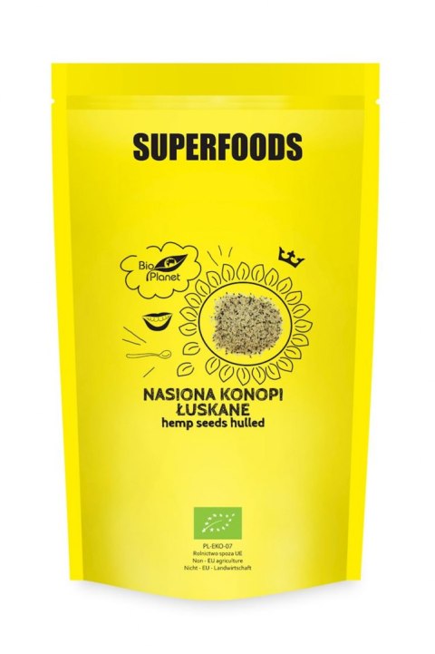 NASIONA KONOPI ŁUSKANE BIO 600 g - BIO PLANET BIO PLANET - seria SUPERFOODS