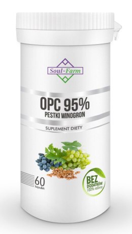 PESTKI WINOGRON EKSTRAKT 95 % OPC (450 mg) 60 KAPSUŁEK - SOUL FARM SOUL FARM (witaminy i ekstrakty)