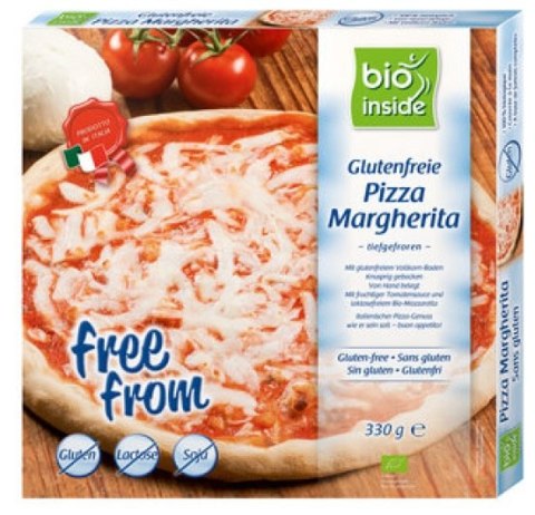 PIZZA MARGHERITA MROŻONA BEZGLUTENOWA BIO 330 g - BIO INSIDE BIO INSIDE (MROŻONKI - owoce, warz., dania gotowe)