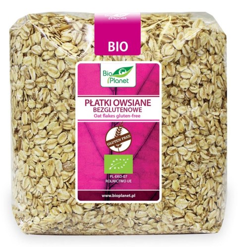 PŁATKI OWSIANE BEZGLUTENOWE BIO 1 kg - BIO PLANET BIO PLANET - seria RÓŻOWA (płatki, otręby, musli)