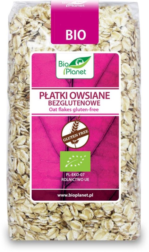 PŁATKI OWSIANE BEZGLUTENOWE BIO 300 g - BIO PLANET BIO PLANET - seria RÓŻOWA (płatki, otręby, musli)